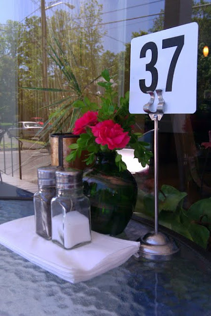 Outdoor lunch table at the Side Street Cafe in Florence, MA