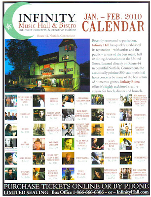 Infinity Music Hall & Bistro Jan-Feb 2010 flyer