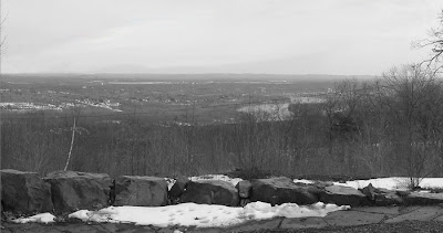 View of Holyoke MA from Mt. Tom memorial