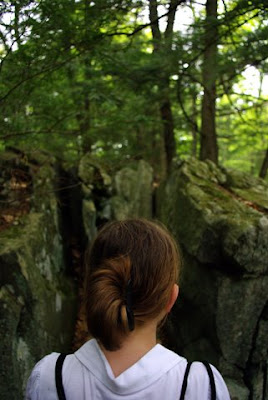 Girl pondering the route at the Chesterfield Gorge