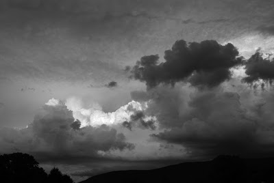 Storm clouds over the Mt. Tom range in Easthampton, Massachusetts