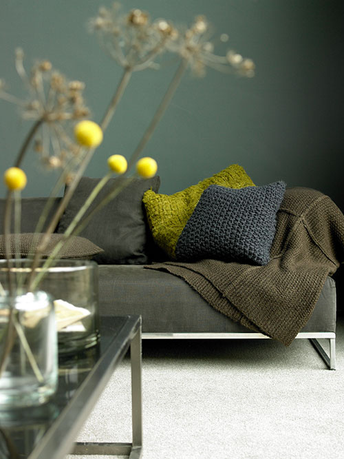 Adventurous Design Quest Mustard in the living room by Lucyiana Moodie