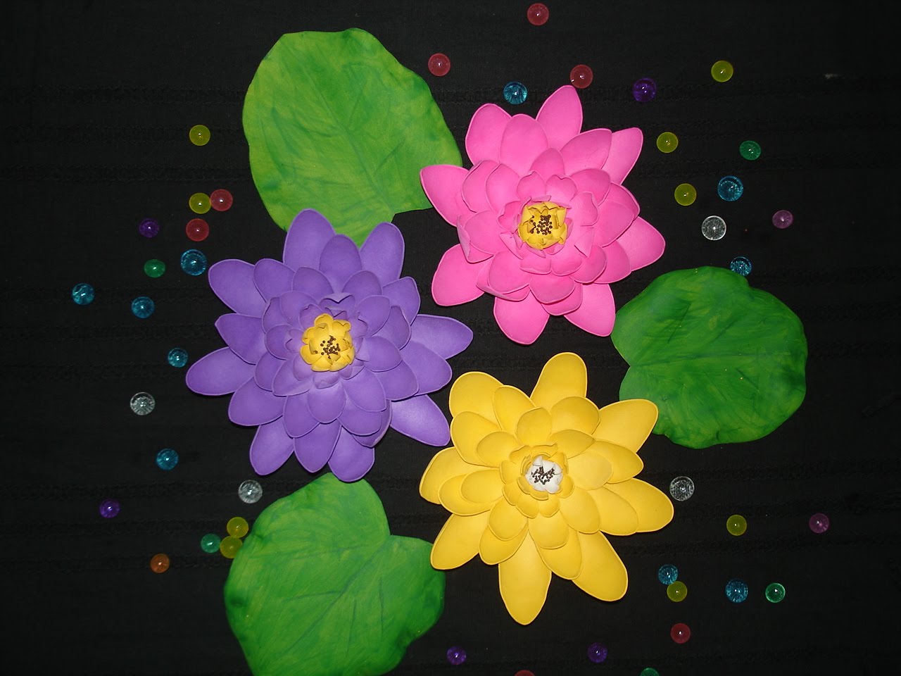 Krithi creations Foam flower floating lotus