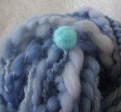 Handspun yarn - Puffy Clouds