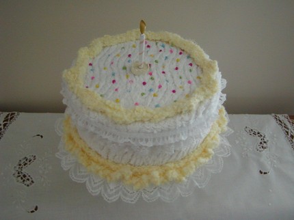 Chenille Birthday Cake