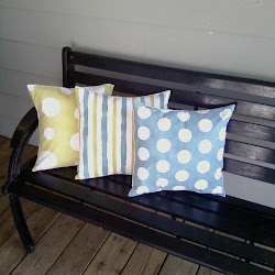 Spray Painted Pillows