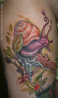 Snail tattoo image gallery