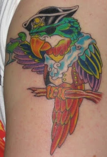 parrot tattoo design on body