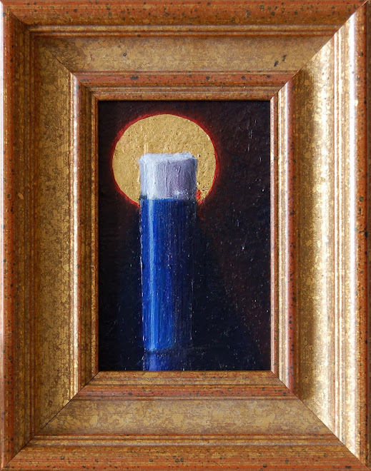 Oil and gold on canvas 15 x 10 cms