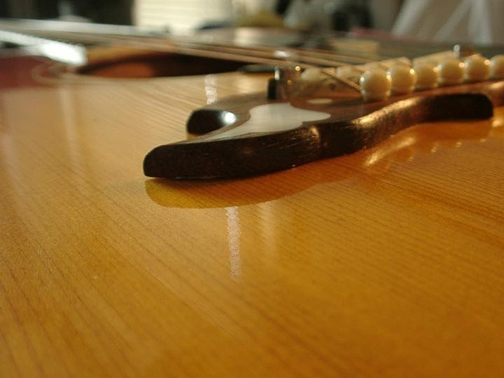 朝倉工房 Gibson DOVE Bridge反り、 貼りなおし