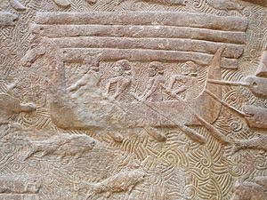 [Relevo+assírio+representando+o+transporte+de+cedro+libanês+(século+VIII+a.C.).jpg]