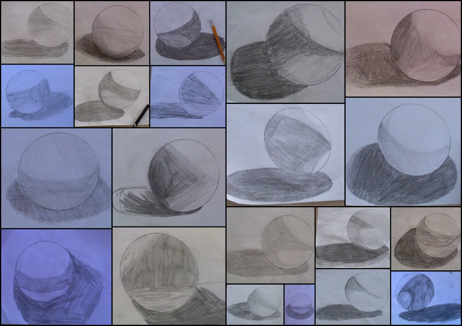 Harvest Artists Blog: Shading a Ball - Student Examples