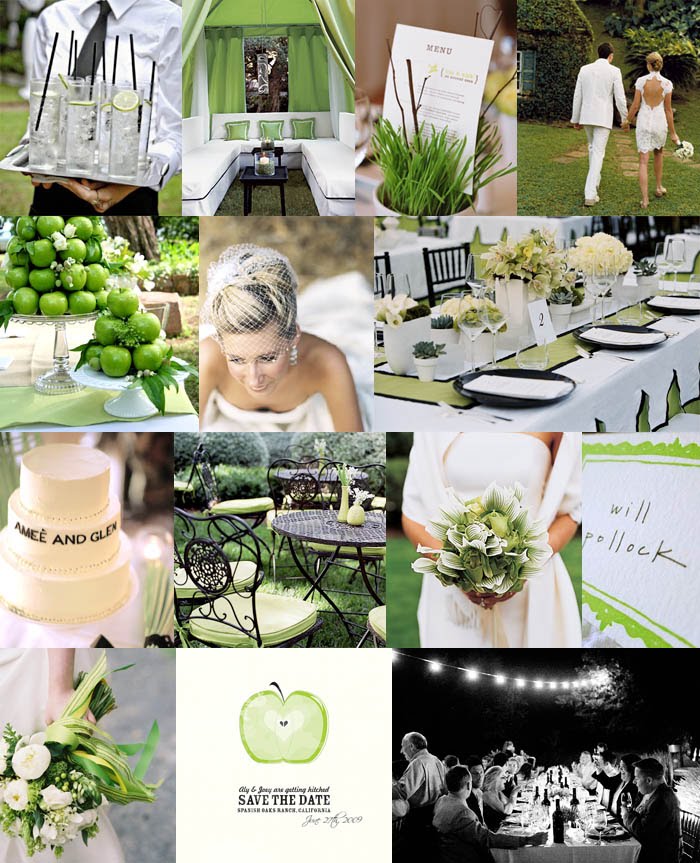 For a natural high tea wedding opt for light colours such as light green 