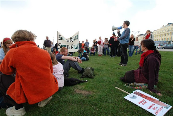 Relaxing at end of walk and llistening to relayed  messages from Burmese monks unable to attend