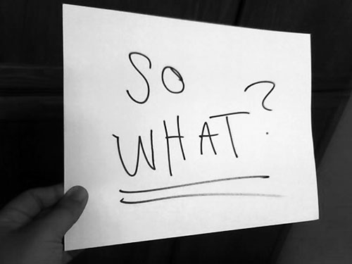 so what?