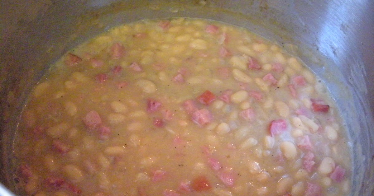 NOT A REAL HOUSEWIFE Bean and Ham Soup