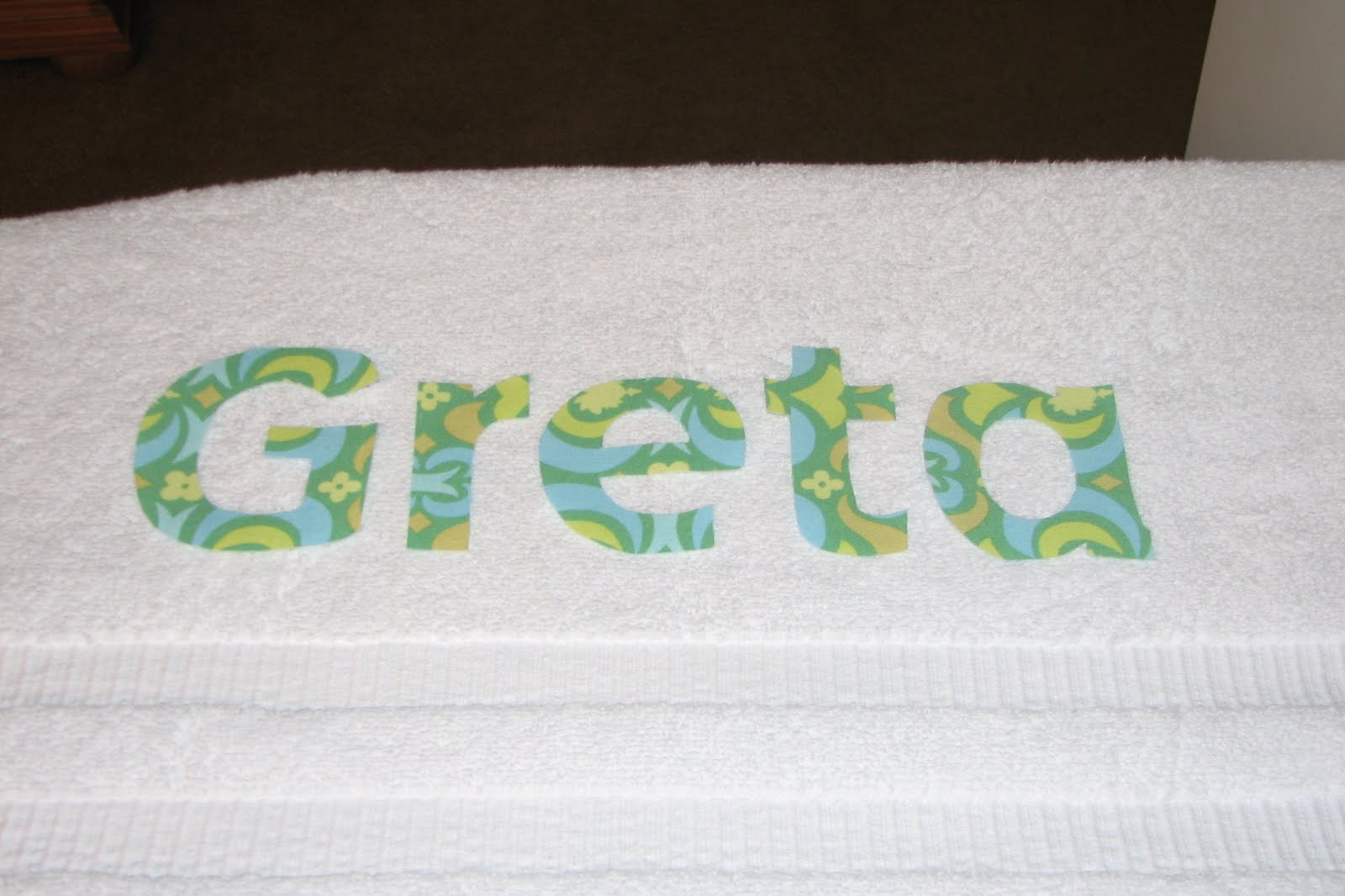 What I Made Today TUTORIAL Personalized Bath Towel