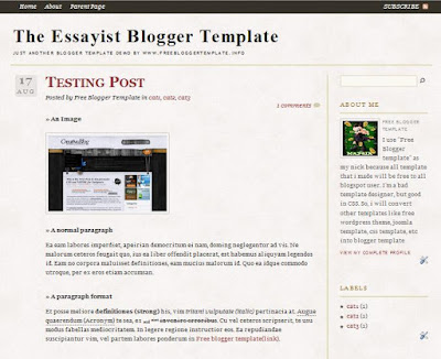 The Essayist Blogger Template