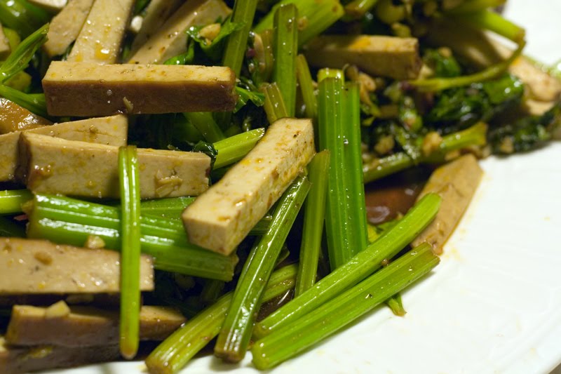 TASTY TRIX An Antidote for Gluttony Spicy Baked Tofu with Chinese Celery