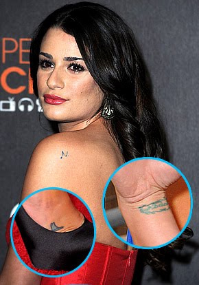 glee lea michele tattoos. Lea Michele Tattoos
