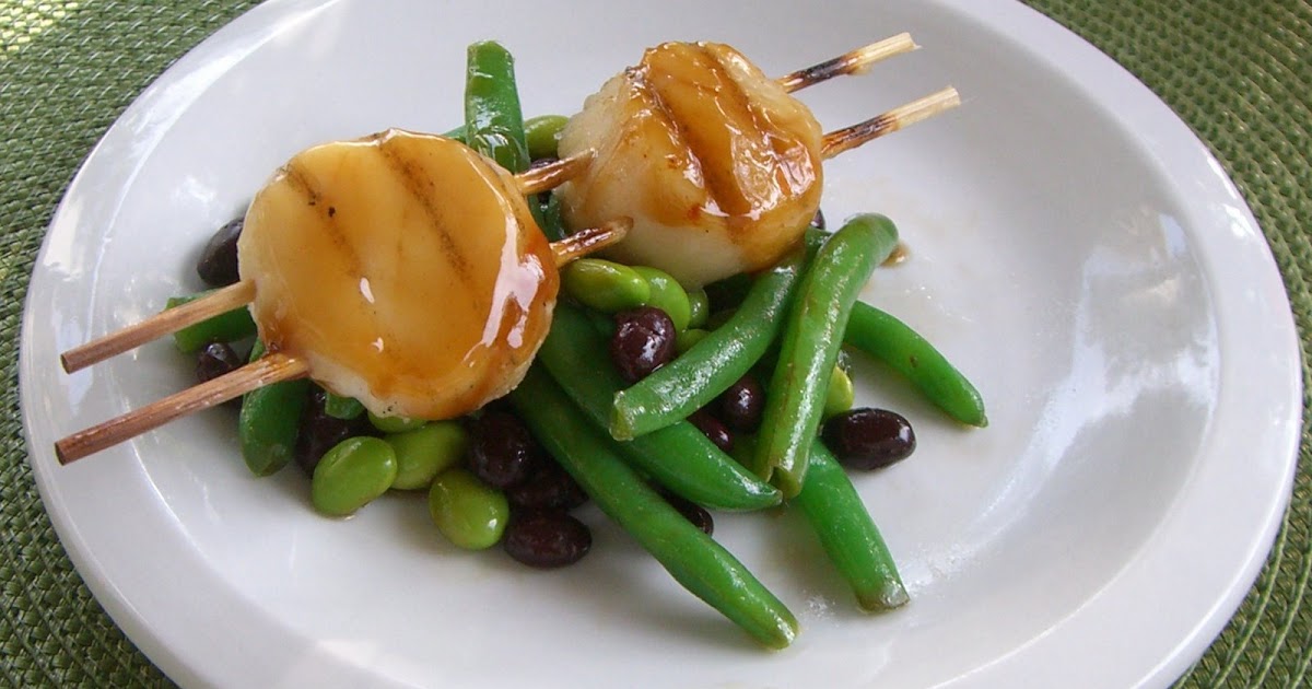 Dinners for a Year and Beyond Grilled Teriyaki Sea Scallops with Asian Triple Bean Salad