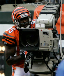 Chad Johnson commandeers a camera