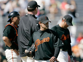 Noah Lowry walked 9 guys in one plus inning of work