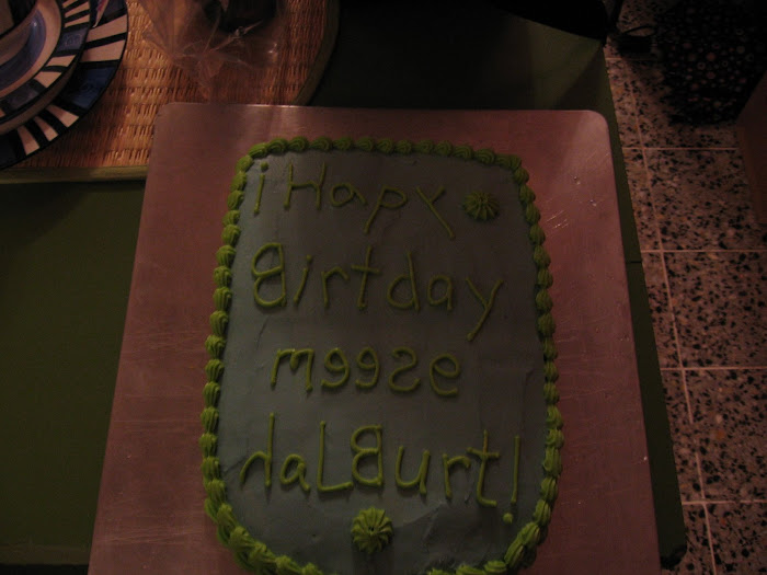 The surprise cake made by our friends/neighbors