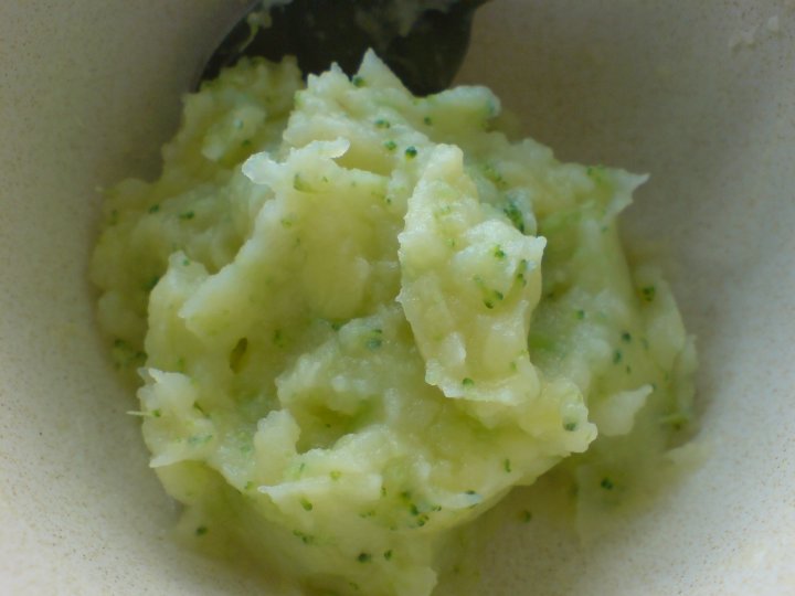 All about babies and kids Homemade baby food Mashed potato + Broccoli