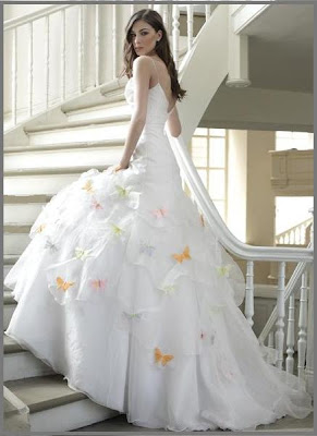 vestido de noiva de borboleta