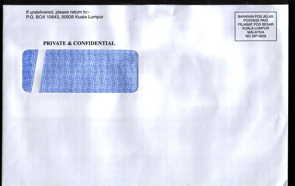 MALAYSIA KKKHOR MALAYSIA POSTAGE PAID ENVELOPE