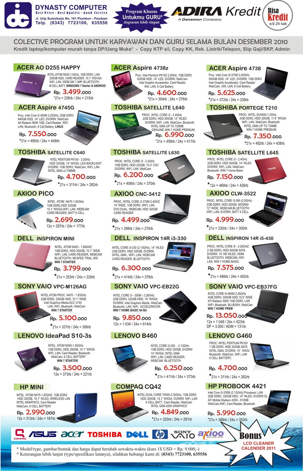 DYNASTY COMPUTER INDONESIA NB/LAPTOP BAGIMU GURU DYNASTY COMPUTER INDONESIA NB/LAPTOP BAGIMU GURU