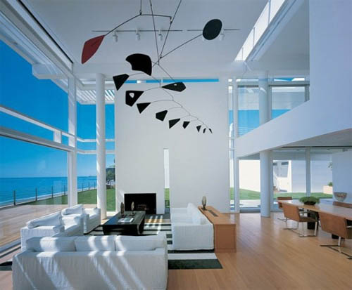 Вилата на стела Modern-Beach-House-Architecture-+living+room