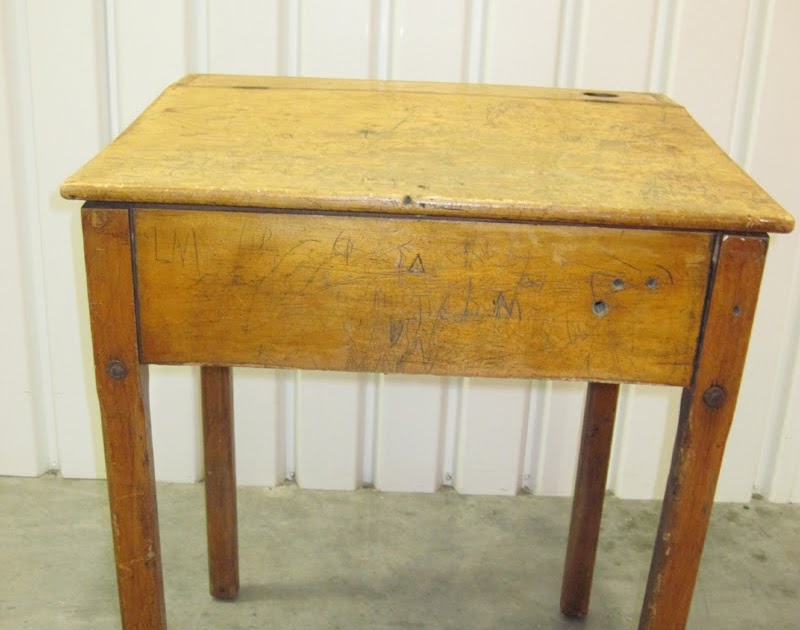 Marla Henderson Design Antique Wooden School Desk