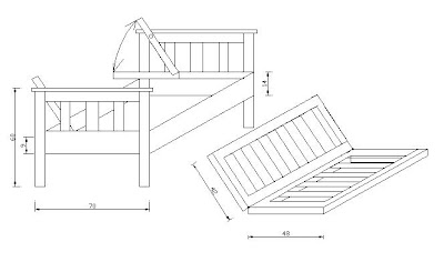 muebles de madera: futon