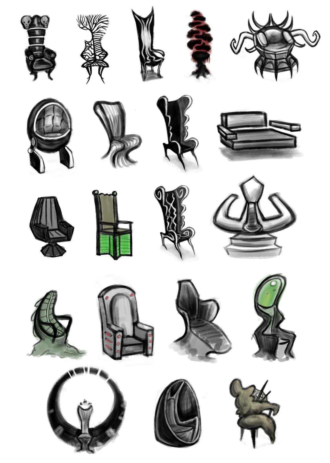 BrinnyArt: Scifi Throne Design