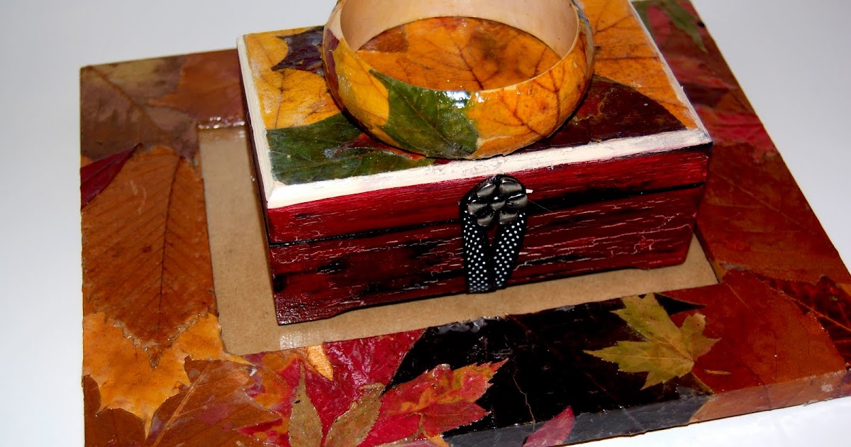 A Happy Heart Blog Decoupage Leaf Tutorial.