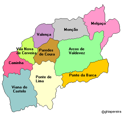 Mapa distrito Setubal de parede