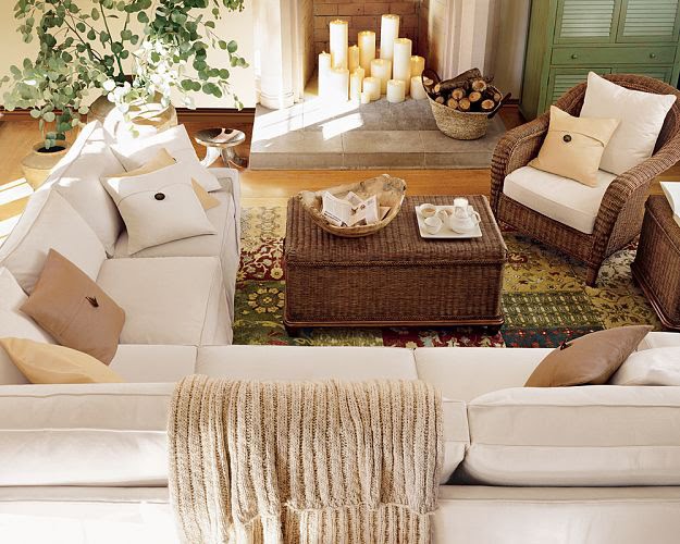 ESTILO RUSTICO: LOS CANASTOS EN LA DECORACION