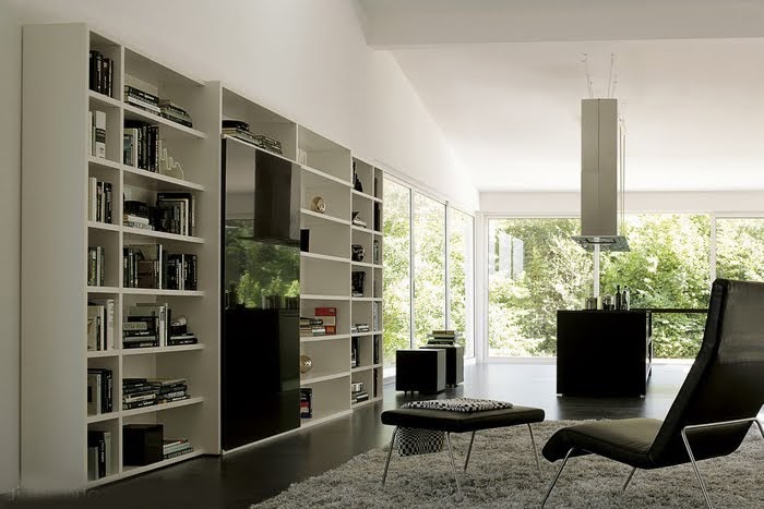 Casas Minimalistas y Modernas: UNA CASA CON BIBLIOTECAS