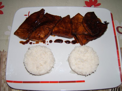 Pez espada a la salsa teriyaki / Espadon à la sauce teriyaki