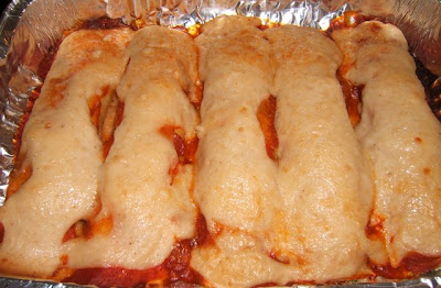 Canelones rellenos con acelga y ricota (requesón)