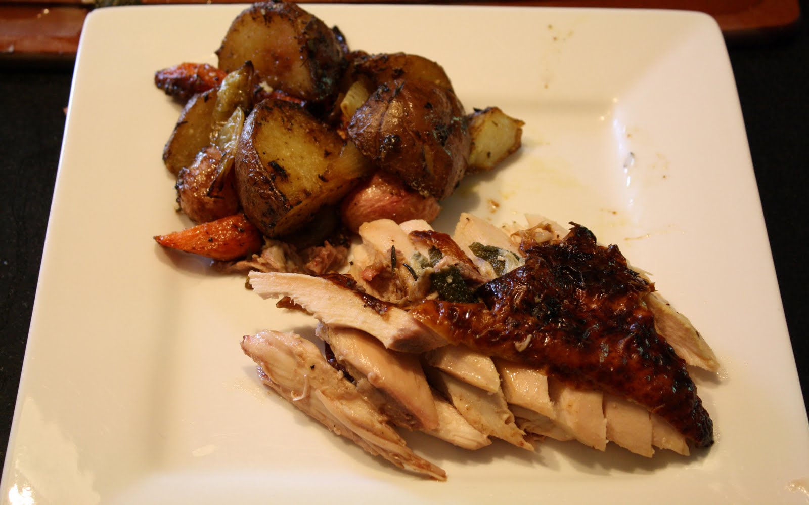 Gristle Man Roast Chicken with Root Vegetables