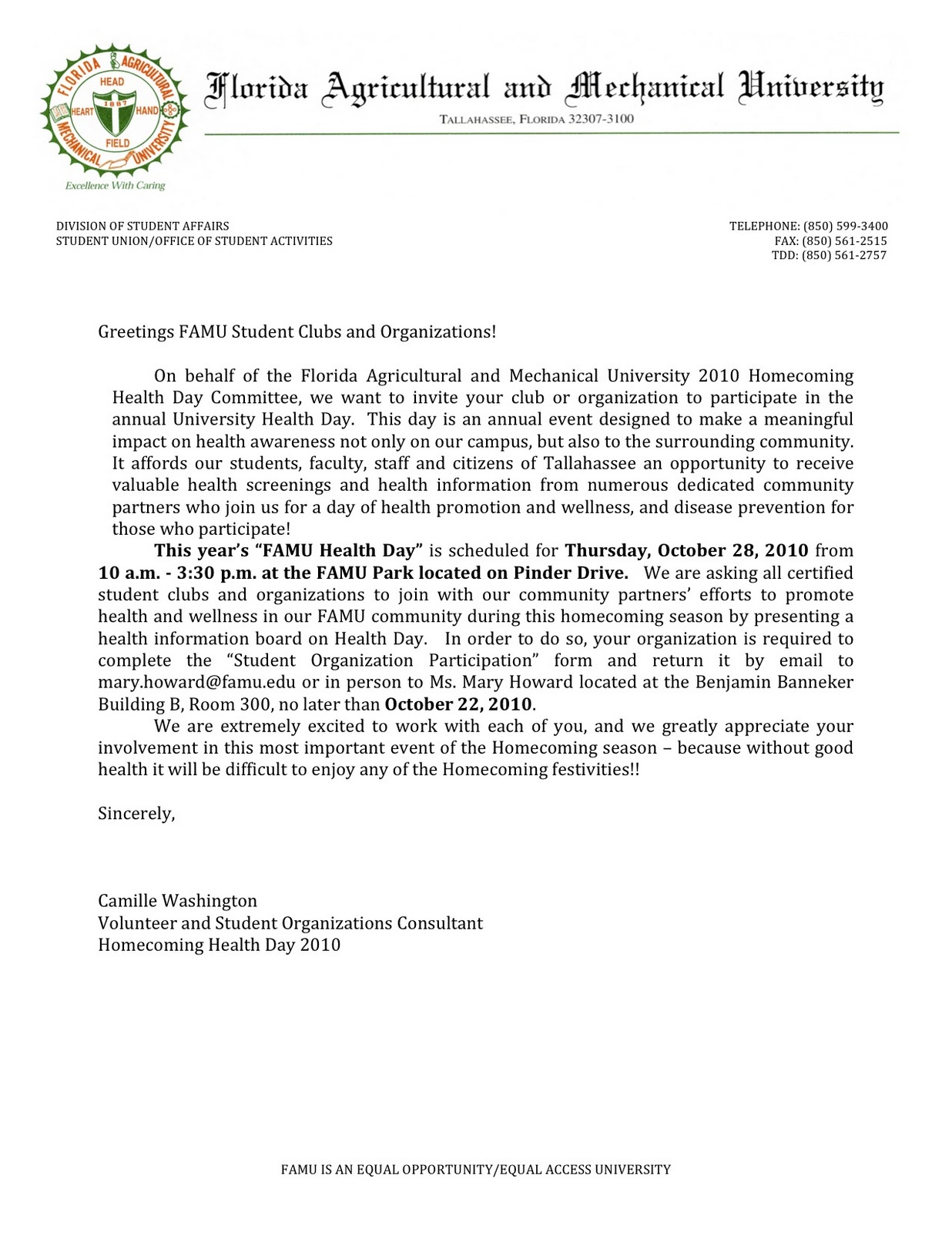 florida a amp m university updates october 2010 university of florida recommendation letter