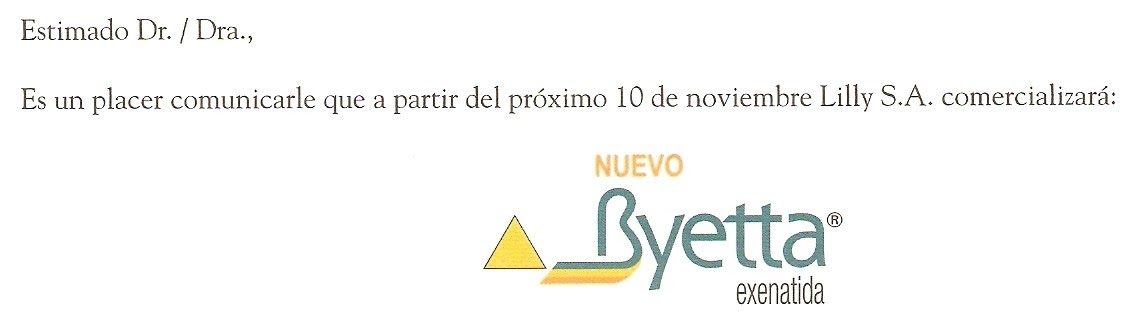El Supositorio: Próxima aparición de Byetta (exenatida El Supositorio: Próxima aparición de Byetta (exenatida