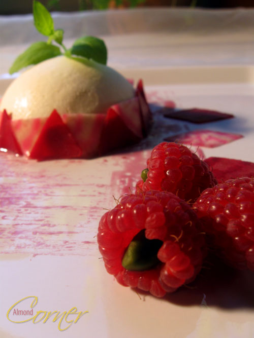 Almond Corner Fresh goat cheese mousse