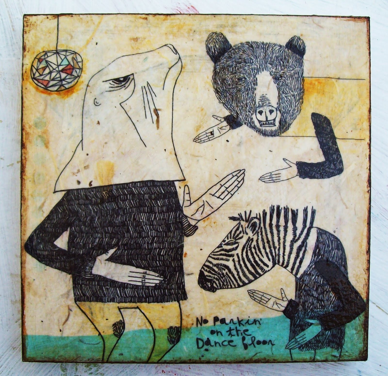 animal*head*vintage Animal Head Art Retro Whale