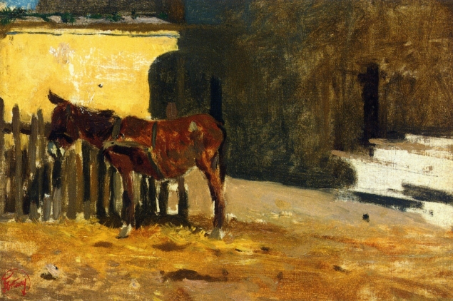 A_Burro_on_the_Patio_fortuny