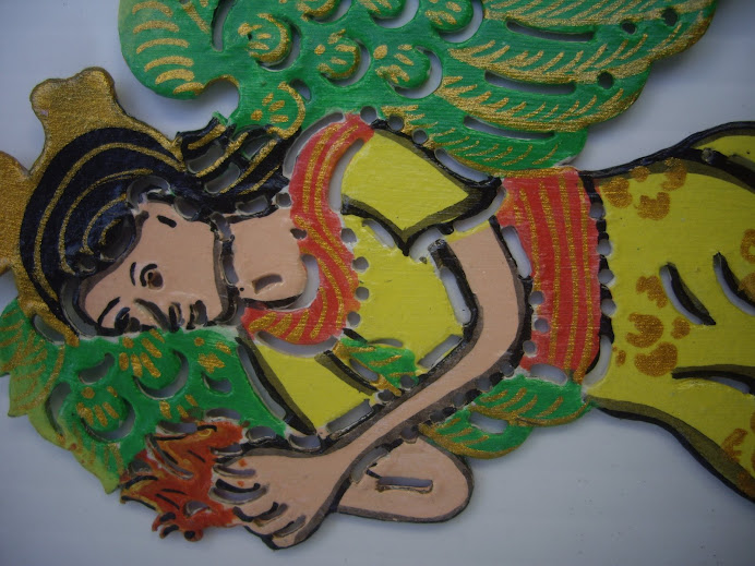 SWEET CHRISTMAS HOLY ANGEL, HANDMADE IN BALI, WAYANG-KULIT DESIGN