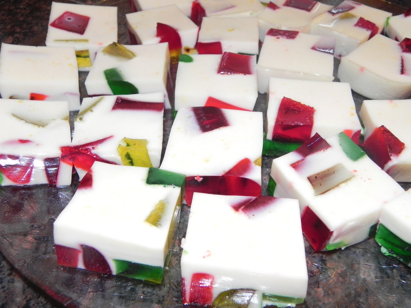 Farrah's Food Adventures Holiday Glass Block Jello